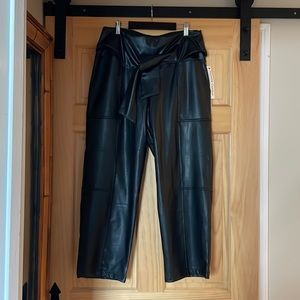 NEW!  Faux Black leather crop pants